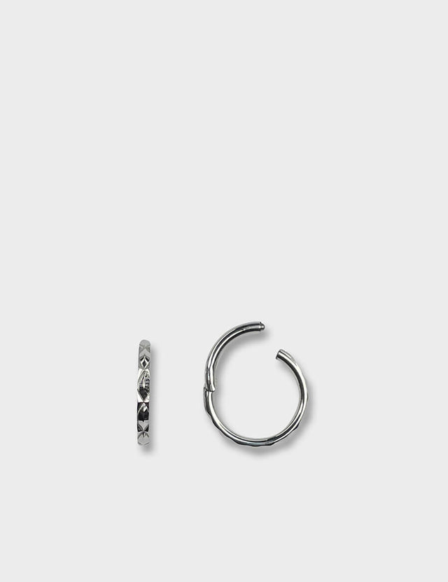 8MM | POLISHED SILVER | FACETED | HINGED | CLICKER | RING | PIERCING | HYPOALLERGENIC | TITANIUM